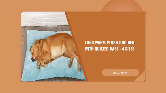 Long Warm Plush Dog Bed with Quilted Base - 4 Sizes by@Outfy