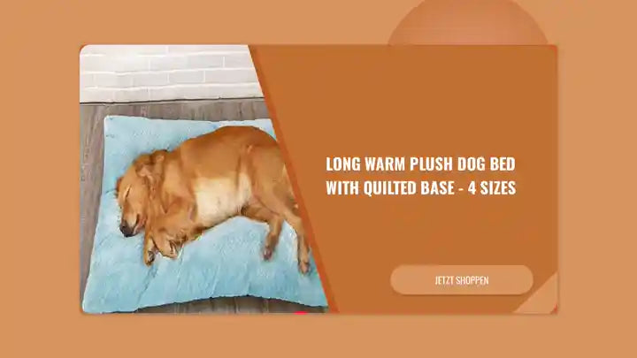 Long Warm Plush Dog Bed with Quilted Base - 4 Sizes by@Outfy