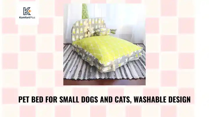 Pet Bed for Small Dogs and Cats, Washable Design by@Outfy