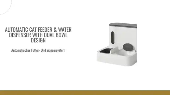 Automatic Cat Feeder &amp; Water Dispenser with Dual Bowl Design by@Outfy