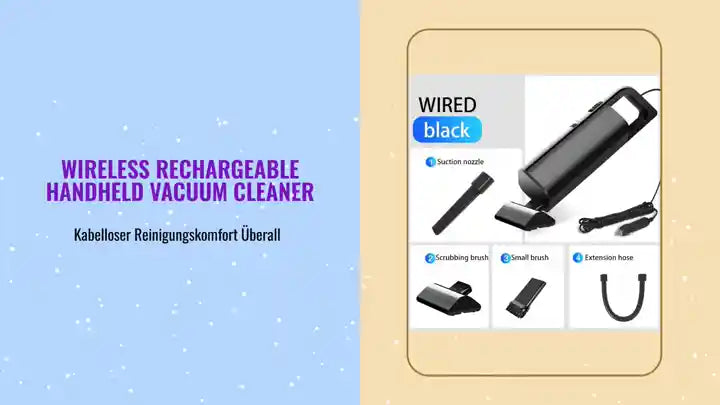 Wireless Rechargeable Handheld Vacuum Cleaner by@Outfy