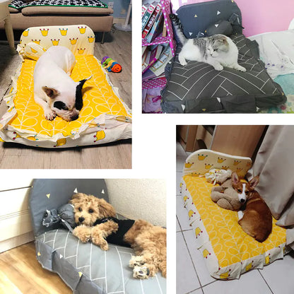 Pet Bed for Small Dogs and Cats, Washable Design