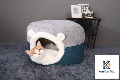 Reversible Quilted Warm Cat Bed for Pets in Autumn/Winter