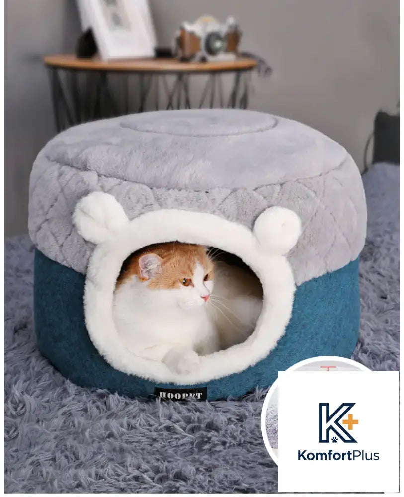 Reversible Quilted Warm Cat Bed for Pets in Autumn/Winter