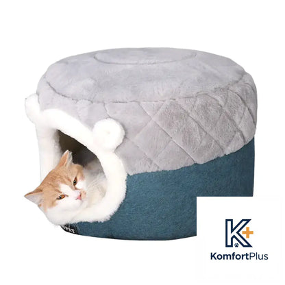 Reversible Quilted Warm Cat Bed for Pets in Autumn/Winter