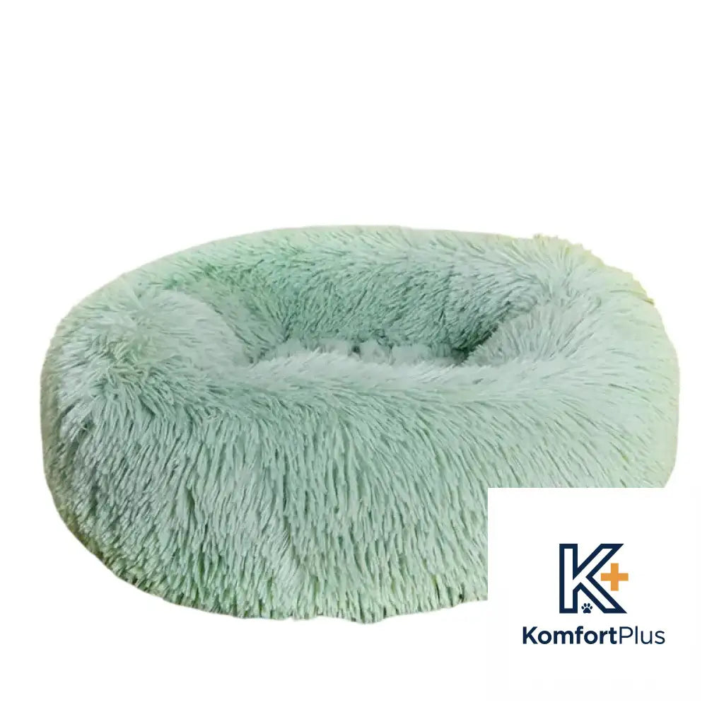 Round Plush Dog Bed for Deep Sleep - Small to Medium Mint Green / S