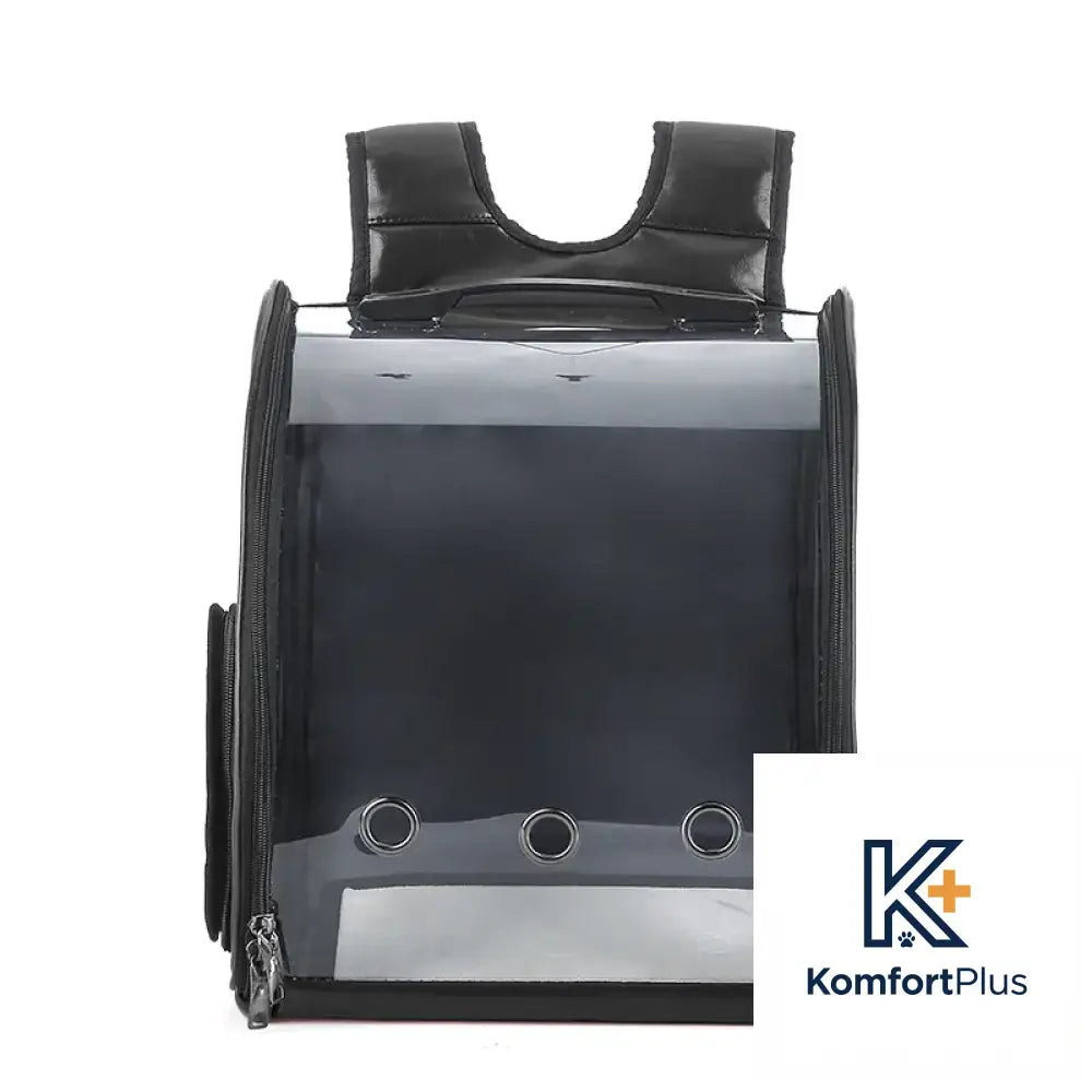 Transparent Foldable Pet Backpack for Cats and Dogs Brown