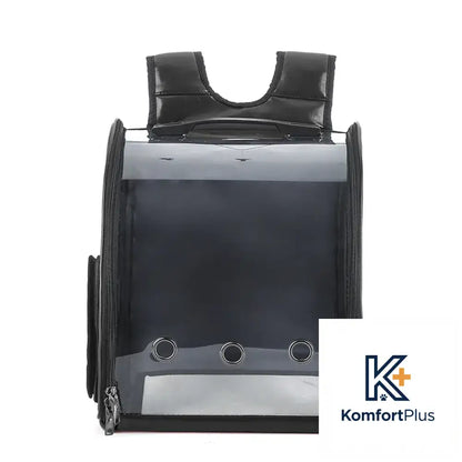 Transparent Foldable Pet Backpack for Cats and Dogs Brown