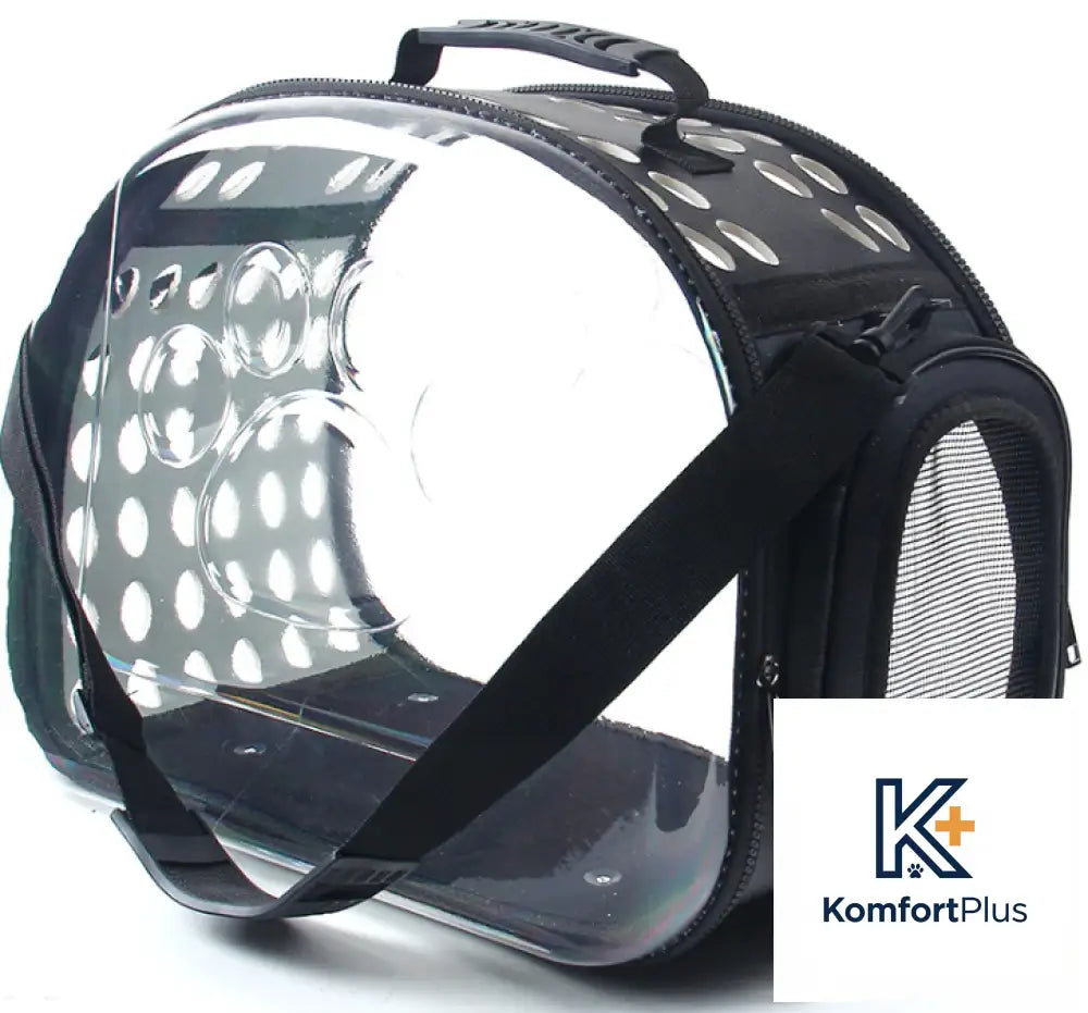 Transparent Pet Backpack for Cats and Dogs Black / 36x20x22cm