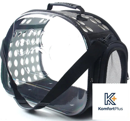 Transparent Pet Backpack for Cats and Dogs Black / 36x20x22cm