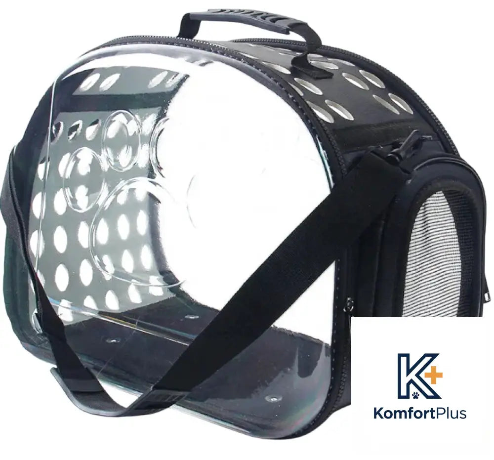 Transparent Pet Backpack for Cats and Dogs Black / 42x28x32cm