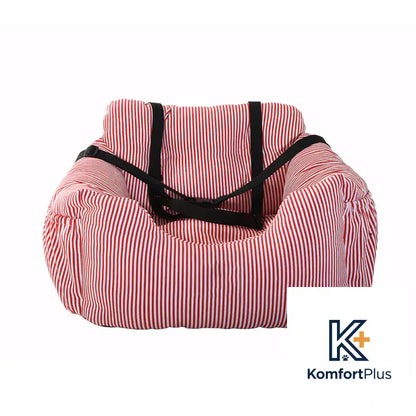 Travel Car Cushion for Small to Medium Dogs Red