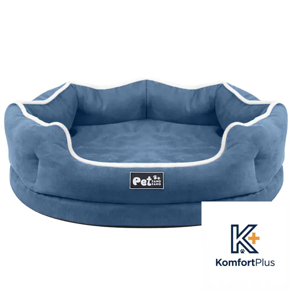 Warm Sofa Dog Bed Removable Washable Memory Foam Mat Blue / S