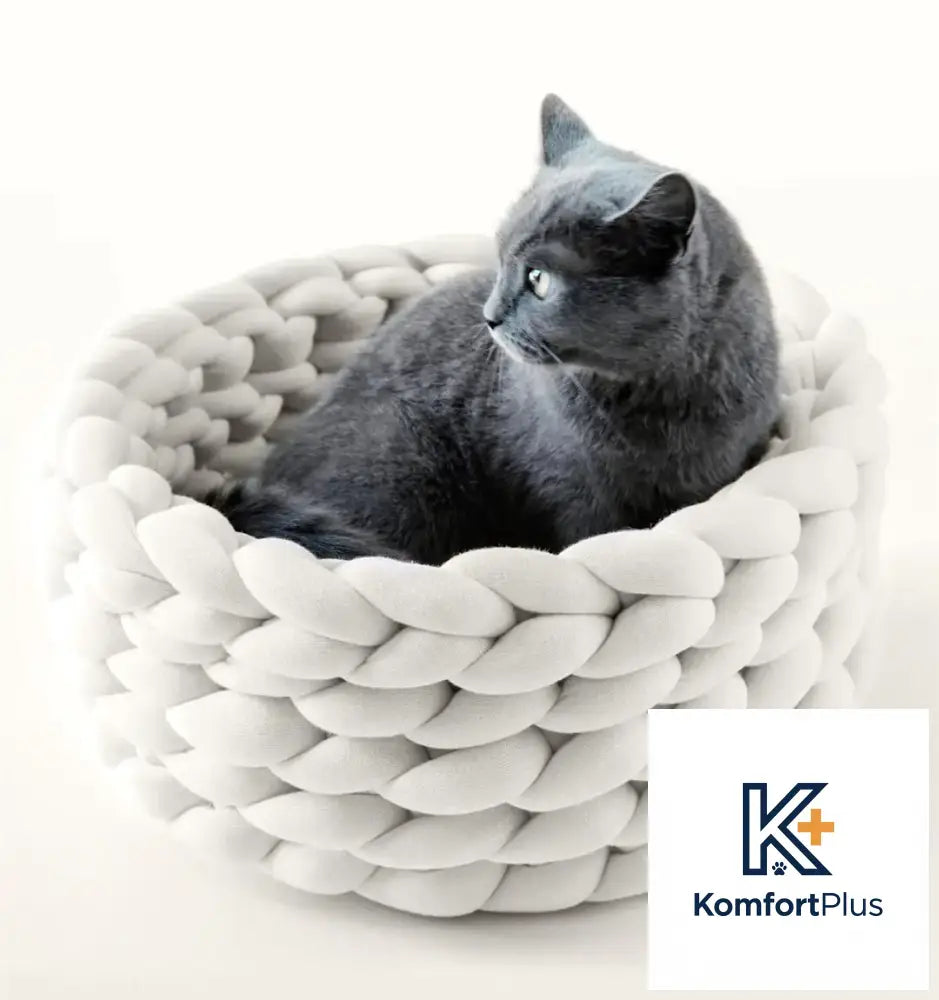 Washable Solid Color Coarse Wool Pet Nest Beige / 35cm