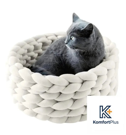 Washable Solid Color Coarse Wool Pet Nest Beige / 40cm