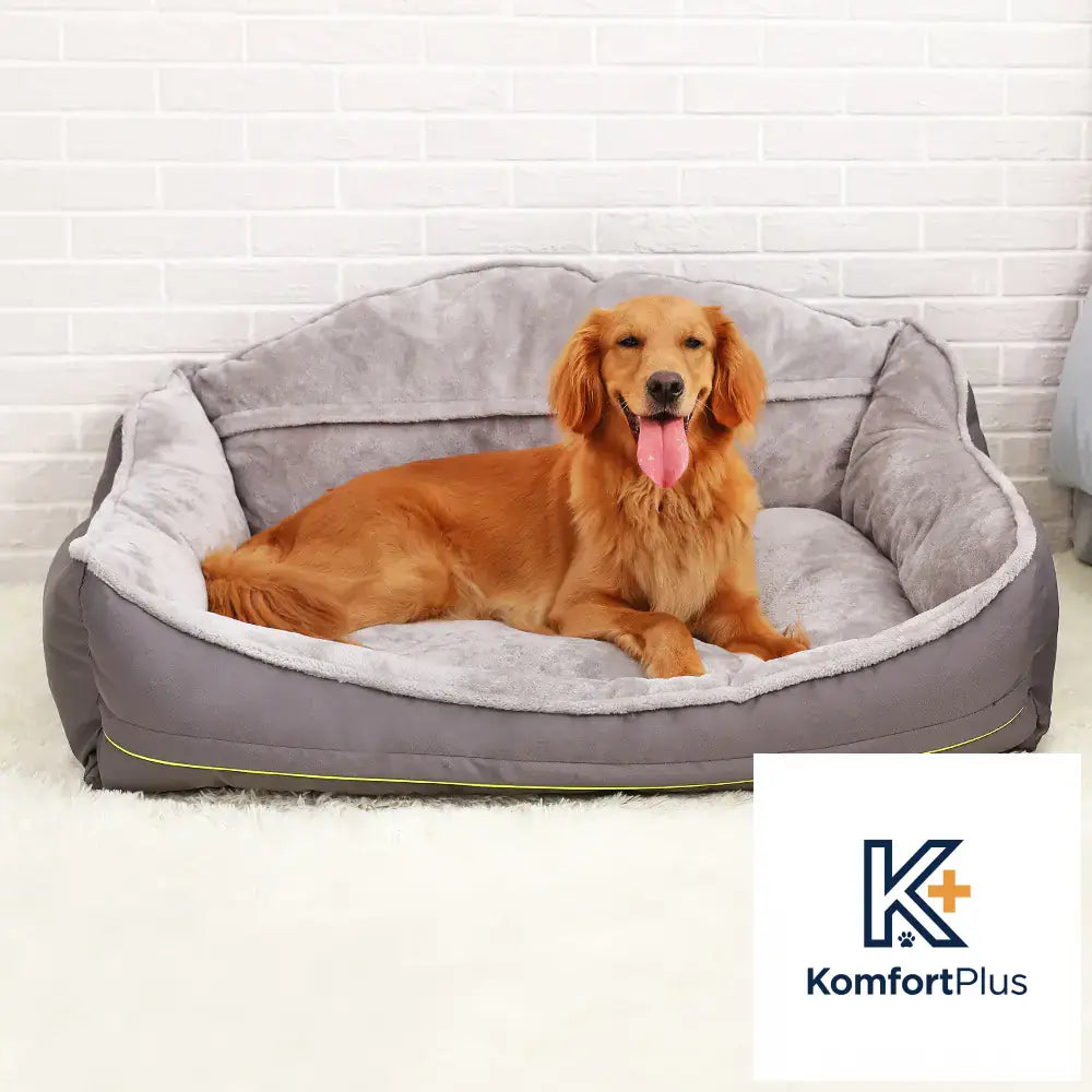 Waterproof High-Back Pet Bed for Dogs and Puppies