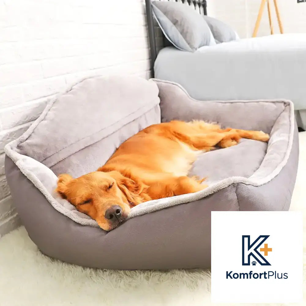 Waterproof High-Back Pet Bed for Dogs and Puppies