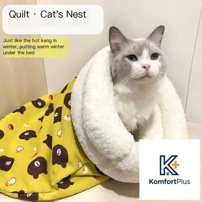 Winter Enclosed Cat Bed Tunnel for Pets