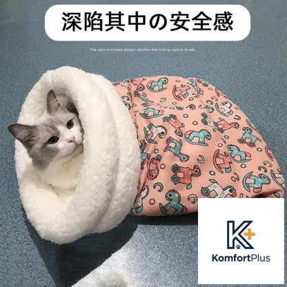 Winter Enclosed Cat Bed Tunnel for Pets