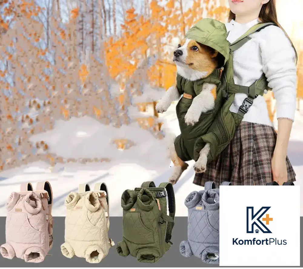 Winter Thickened Portable Pet Chest Backpack