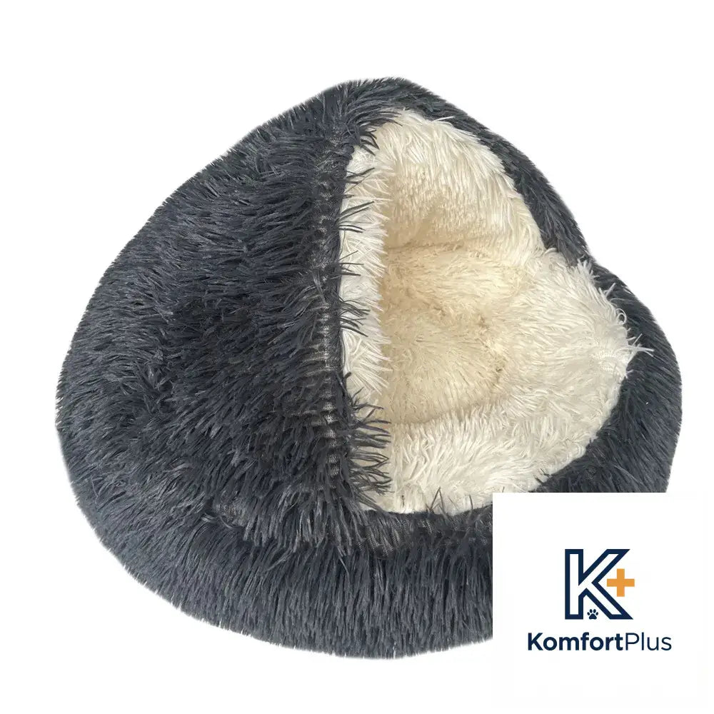 Winter Warm Pet Shell Semi-Enclosed Cat Bed 40CM / Shell nest-dark gray (Plush)