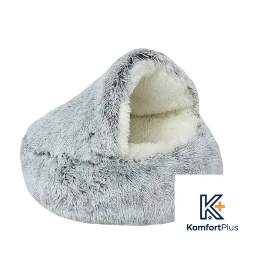Winter Warm Pet Shell Semi-Enclosed Cat Bed 40CM / Shell nest gradient Gray (Plush)