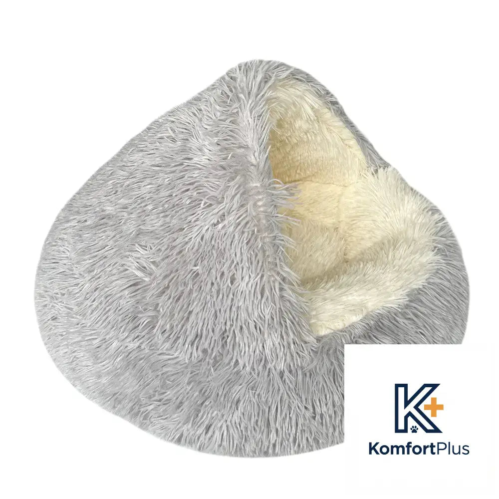 Winter Warm Pet Shell Semi-Enclosed Cat Bed 40CM / Shell nest-light gray (Plush)