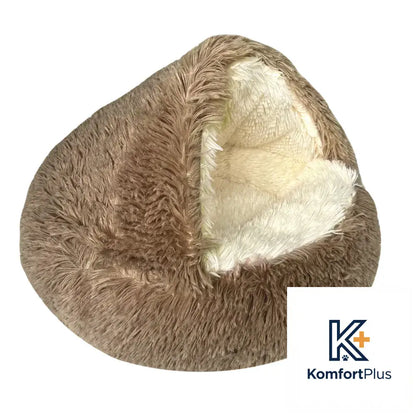 Winter Warm Pet Shell Semi-Enclosed Cat Bed 50CM / Shell nest-khaki (Plush)